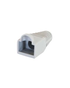 Eagle RJ45 Strain Relief Snagless Boot Gray Slide-On RJ-45 Boot Connector Covers, Round UTP Cable Snag-Less Boot Covers for Plug Tab Protection, Sold as 50 Pack, Part # A080G5