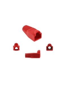 Eagle RJ45 Strain Relief Snagless Boot Red Slide-On RJ-45 Boot Connector Covers, Round UTP Cable Snag-Less Boot Covers for Strain Relief and Plug Tab Protection, Sold as Singles, Part # AC080R