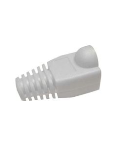 Eagle RJ45 Strain Relief Snagless Boot White Slide-On RJ-45 Boot Connector Covers, Round UTP Cable Snag-Less Boot Covers for Strain Relief and Plug Tab Protection, Sold as Singles, Part # AC080W