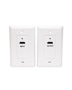 Eagle HDMI Over CAT5E Extender Wall Plate White CAT6 Pair Single Port 1080p 1.3 HDTV Face Plate Pair 1 HDMI Input Plate and 1 HDMI Output Plate Signal Transfered Via CAT-5e Cable, High Definition Interface HDTV Applications