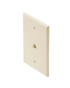Eagle Wall Plate Phone Almond RJ11 Over Size 3 1/8" x 4 7/8" Inch 6P4C 4-Conductor Jack Oversize Face Plate RJ-11 Modular Telephone Gold Contacts Jack Face Plate Audio Signal Data Plug
