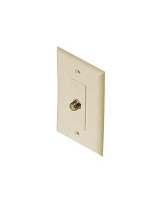 Eagle Wall Plate Wall F Jack Ivory F-81 Video 1 GHz 75 Ohm 1 Pack HDTV Aerial Antenna Plug, Flush Mount Female Outlet Connector