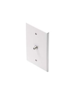Steren 200-411WH Midsize F Jack Wall Plate White HDTV Video Oversize 3 1/8" Inch Wide x 4 7/8" Tall F-81 Wall Plate 75 Ohm 1 Pack TV Aerial Antenna Plug, Part # 200411-WH