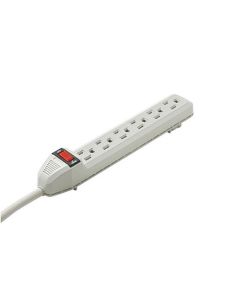 Steren 905-109 Surge Strip Protector 6 Outlet UL Listed 3' FT Cord 90 Joules Protector Safety Circuit Breaker with High-Impact ABS Plastic Housing and 14 AWG 3' FT Cord, On/Off Power Switch, Part # 905109
