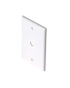 White Steren 2 Socket Tv Faceplate Wall Plate F81 Coaxial Ivory