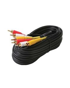 Eagle 8' FT RCA Cable 3 RCA Males Each End Composite Audio Video Gold Shielded RG59 Coaxial Stereo A/V Dubbing Cable Heavy Duty Fully R/Y/W DIRECTV Triple A/V Stereo Digital Signal Hook-Up RG-59 Jumper with Plug Connectors