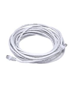 Eagle 10' FT CAT5e Patch Cord Cable White UTP 350 MHz Snagless RJ45 Each End Gold Network Ethernet Booted RJ-45 24 AWG Copper Stranded Enhanced Category 5e High Speed Data Computer Gaming Jumper