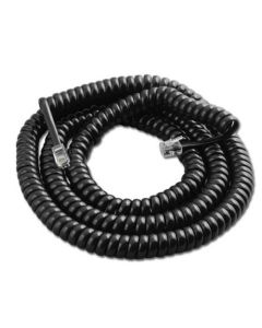 1 X ESAW 50 Ft Handset Modular Coil Cord Spring BLACK NEW IN PACKAGE 