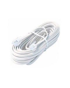 Steren 304-707WH 7' FT Modular Data Cable Cord 4 Conductor 28 AWG Data Processing Cable Cord Flat White Modular Wire RJ11 6P4C Plug Jack Connect Data Communication Extension Cable, Part # 304707-WH