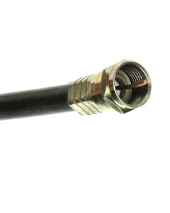 Eagle 12 FT RG6 Coaxial Cable Black 3 GHz 75 Ohm with Brass F-Connector With Ground Weatherproof O-Ring Silicon Sealed Satellite RG-6 Coax Cable Digital TV Signal Distribution Line Video Jumper