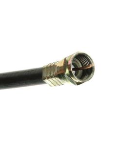 Steren 205-423BK 15' FT RG6 Coaxial Cable with Gold F Connector Installed Each End RG-6 F to F Audio Video Signal 75 Ohm Component Shielded Connector HDTV Jumper, Part # 205423-BK