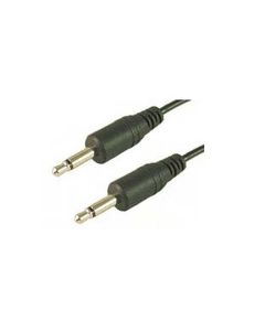 Eagle 6" Inch 3.5mm Cable Male Mono Patch Cord Black Cable Male to Male Plug Audio Cable, Nickel Plated Contacts for Improved Performance, Part # 255151BK