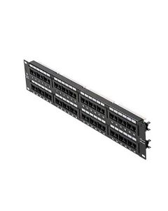 Steren 310-348 48 Port CAT5E Patch Panel RJ45 IDC 110 Loaded Rack Mount Gold Plate Contacts RJ45 Fast Media Commercial Grade Voice Data  22-26 AWG Ethernet Modular Termination Distribution Module Telephone Lan Hub, Part # 310348