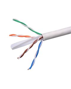 Eagle 100' FT White CAT6 Plenum Cable Solid Copper 550 MHz Ethernet UTP CMP 23 AWG