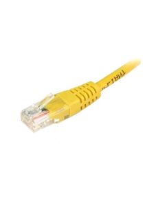 Eagle 14' FT CAT5e Patch Cord Cable Yellow UL Gold Plated RJ45  24 AWG Copper TIA/EIA UTP Molded End Connector 350 MHz RJ45 Jumper Ethernet Data Phone Audio Signal Communication Network Distribution