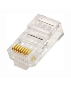 Eagle CAT6 Plug Connector RJ45 100 Pack Modular 8P8C Solid Round Conductor Beryllium Copper Jack Contacts 50 Micron Hard Gold Plating Over 89 Micron Nickle RJ45 8P8C, Part # 301191-100
