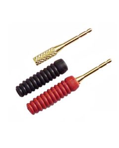 Monster Cable GPT Tooless Gold Plated Pin Connector Speaker 8 Pack Male Banana Lock Notch Omni Flex Twist Crimp Straight Pins Digital Audio Signal Component Connector Locking, Part # GPT-MH