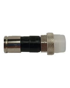 PPC EX6XLWSPLUS Long AquaTight RG6 Coaxial Compression Connector Universal Extended Body with Weather Sleeve Built Right into Fitting Black DirecTV Approved, Part # EX6XLWSPLUS