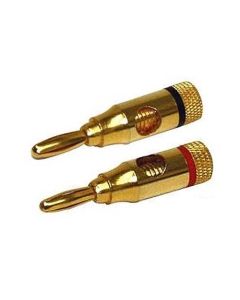 Eagle Speaker Banana Plug Connector 2 Pack Gold Compression 18 To 12 AWG Conductors Wire Pair Speaker Jack