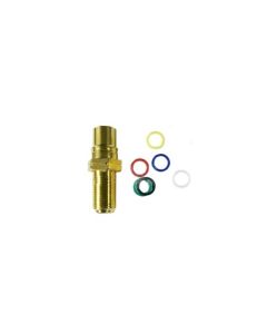 Steren 251-501 RCA Jack Female to F81 Panel Mount Adapter Gold Connector Coupler Audio Video Gold Plate Brass Insert Color Bands Round Adapter Insert Wall Plate RCA to F81 Plug Jack 1 Component Connector, Part # 251501