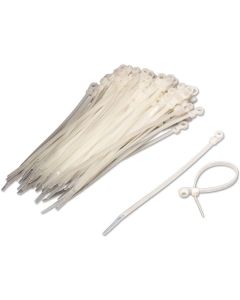 Eagle 501444 15 Inch Cable Ties 100 Pack White 50 LB Mount Screw Head Hole