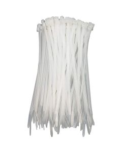 Eagle 7 Inch Cable Ties White 50 Lbs Rated 100 Bag