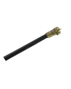 Eagle 2' FT RG59 Coaxial Cable Black with Gold F Connector Installed Each End RG-59 F to F Audio Video Signal 75 Ohm Component Shielded Connector HDTV Jumper