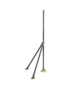 Easy Up EZ SV-5 5' FT Jiffy Slope Mount Double Footed Antenna Mast Heavy Duty Tripod Adjustable Legs 1 1/4" Inch Tube Size Socket-Lock Tri-mast Outdoor Off-Air Pipe 1 Leg of Base Combo Support Sloped