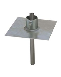 Easy Up EZ 32A Telescoping Antenna Mast Ground Base Plate Mount Heavy Duty up to 2-1/4 Mast 8x8 Plate, 11 Gauge